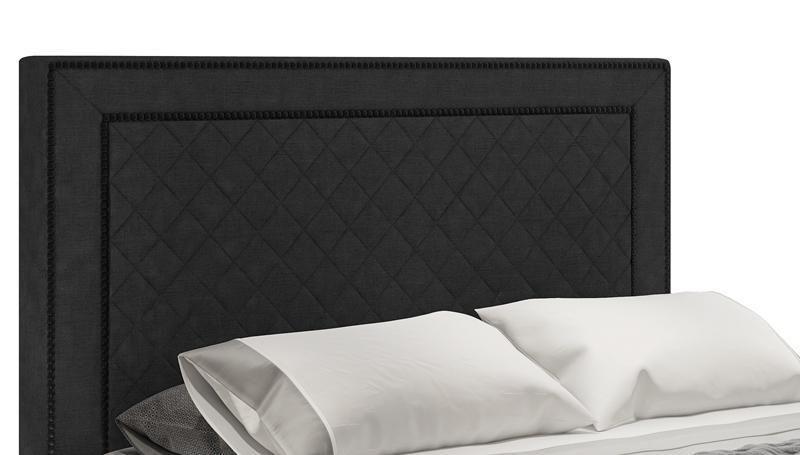 Imagem de Cabeceira Para Cama Box Arezzo Casal 1,40cm Linho Preto - FdECOR