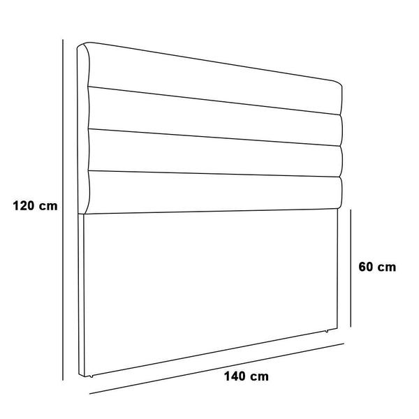 Imagem de Cabeceira Para Cama Box Casal 140 Cm Veludo Preto