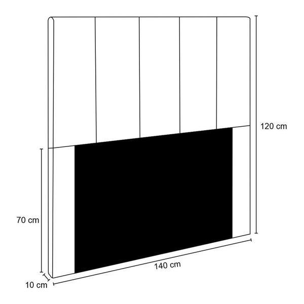 Imagem de Cabeceira Para Cama Box Casal 140CM Pérola D10 Corano Bege - Mpozenato