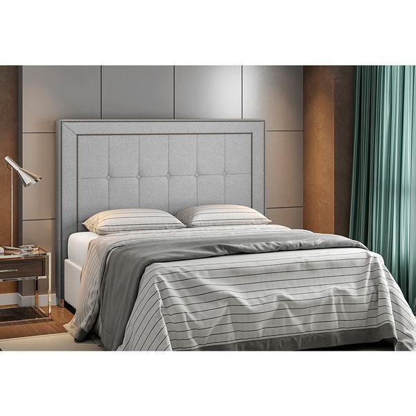 Imagem de Cabeceira para Cama Box Casal 140cm Wellbe Linho Cinza - Sallar Home