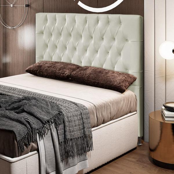 Imagem de Cabeceira Para Cama Box Casal King 193cm Diamante D10 Corano Bege - Mpozenato