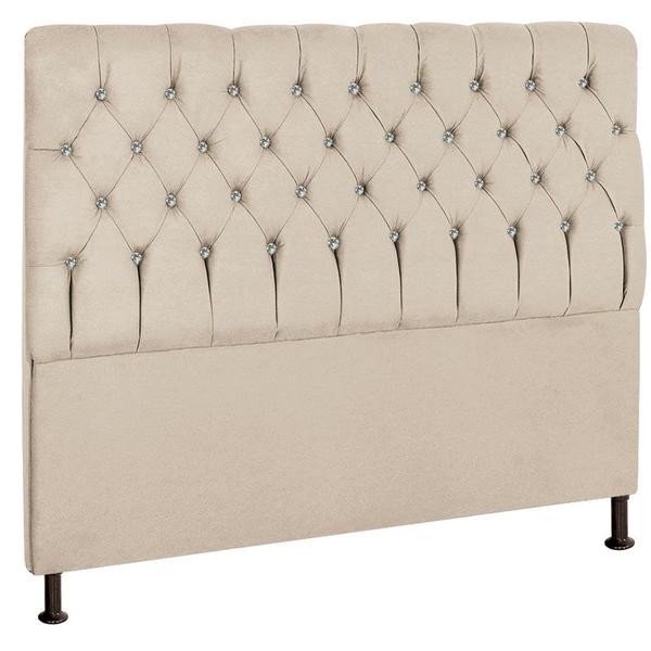 Imagem de Cabeceira para cama box com Baú Banco Sapateira para Quartos Closet Decoração Botão Strass 160 Cm Bia Nanda Decor