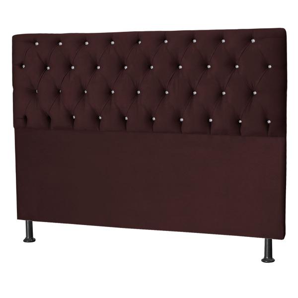 Imagem de Cabeceira Para Cama Box de Casal Estofada Pérola 193Cm King Size Suede Diversas Cores