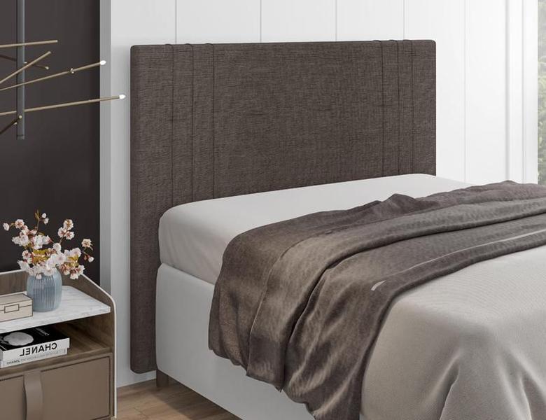 Imagem de Cabeceira Para Cama Box Ferrara Casal 1,40cm Linho Marrom - FdECOR