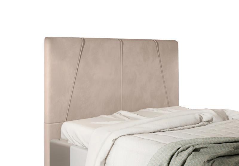 Imagem de Cabeceira Para Cama Box Gênova Casal 1,40cm Veludo Bege - FdECOR