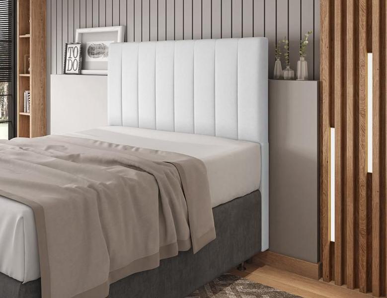 Imagem de Cabeceira Para Cama Box Itália King 1,93cm Laminado Branco - FdECOR