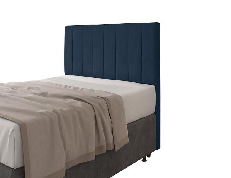 Imagem de Cabeceira Para Cama Box Itália Queen 1,60cm Veludo Azul - FdECOR