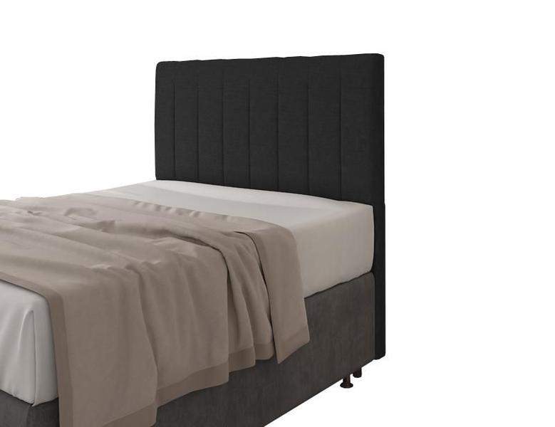 Imagem de Cabeceira Para Cama Box Itália Solteiro 0,90cm Linho Preto - FdECOR