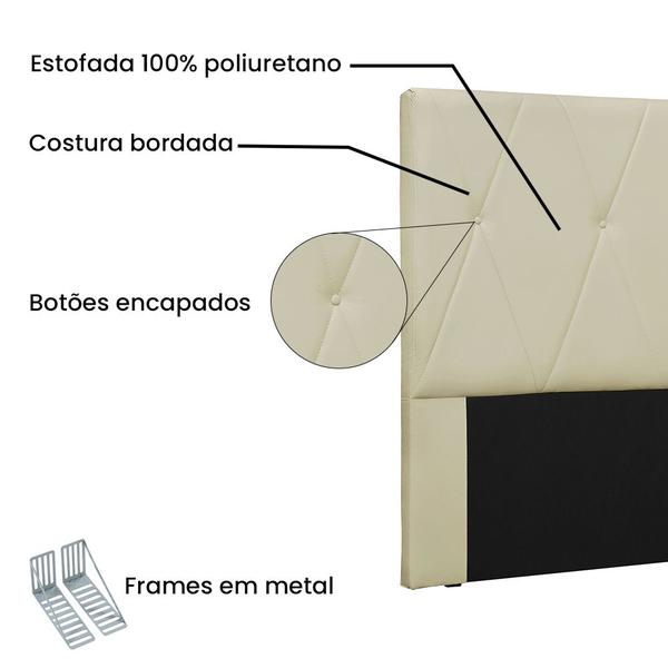 Imagem de Cabeceira Para Cama Box King Aquilla 195cm Veludo - SSX Multicoisas