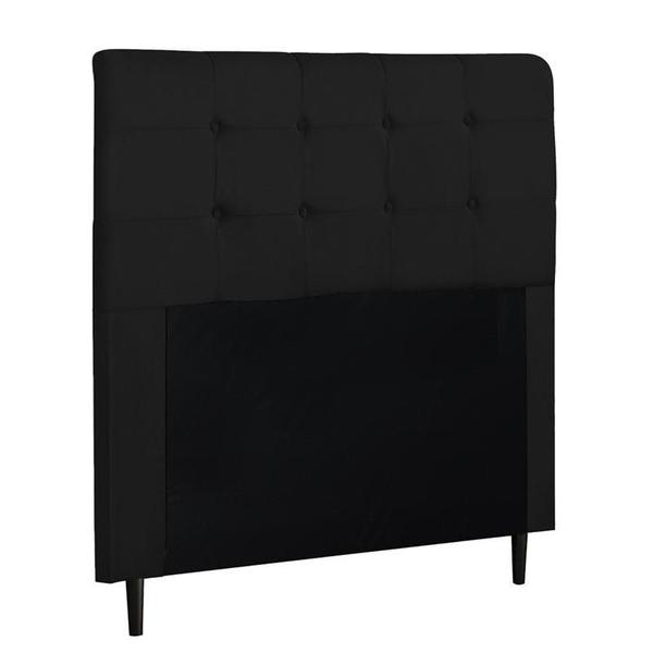 Imagem de Cabeceira Para Cama Box Luna Casal 1,40cm Suede Amassado Preto - FdECOR