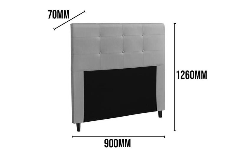 Imagem de Cabeceira Para Cama Box Luna Solteiro 0,90cm Linho Cinza - FdECOR