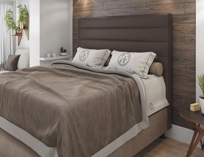 Imagem de Cabeceira Para Cama Box Napoli Casal 1,40cm Laminado Bege  - FdECOR