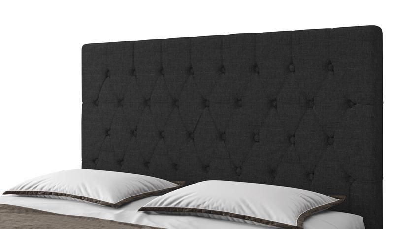 Imagem de Cabeceira Para Cama Box Potenza Casal 1,40cm Linho Preto - FdECOR