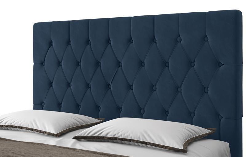 Imagem de Cabeceira Para Cama Box Potenza King 1,93cm Veludo Azul - FdECOR