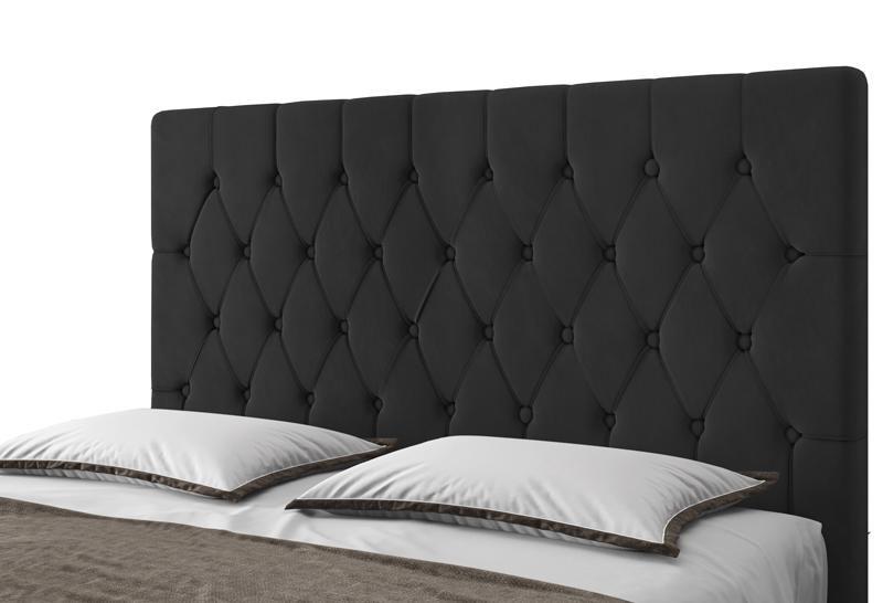 Imagem de Cabeceira Para Cama Box Potenza Queen 1,60cm Suede Preto - FdECOR