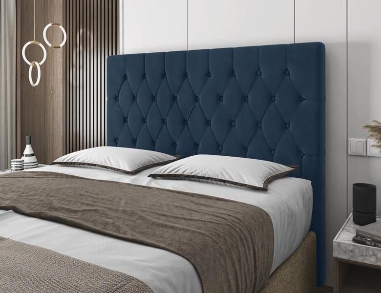 Imagem de Cabeceira Para Cama Box Potenza Queen 1,60cm Veludo Azul - FdECOR