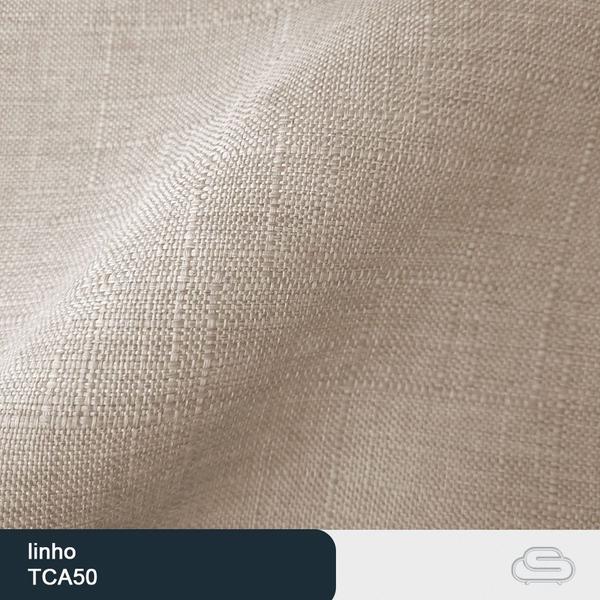 Imagem de Cabeceira para Cama Box Queen 178cm Bono PU Marrom  Linho Bege - Sallar Home