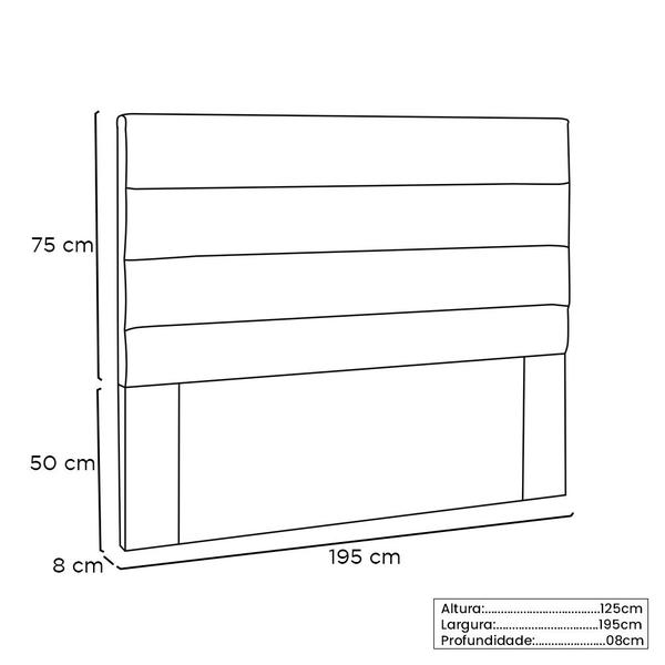 Imagem de Cabeceira Para Cama Box Queen La Italiana 160cm Veludo - SSX Multicoisas