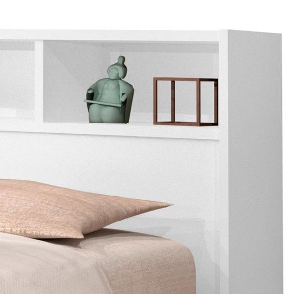 Imagem de Cabeceira para Cama Box Solteiro 90cm Portugal Branco