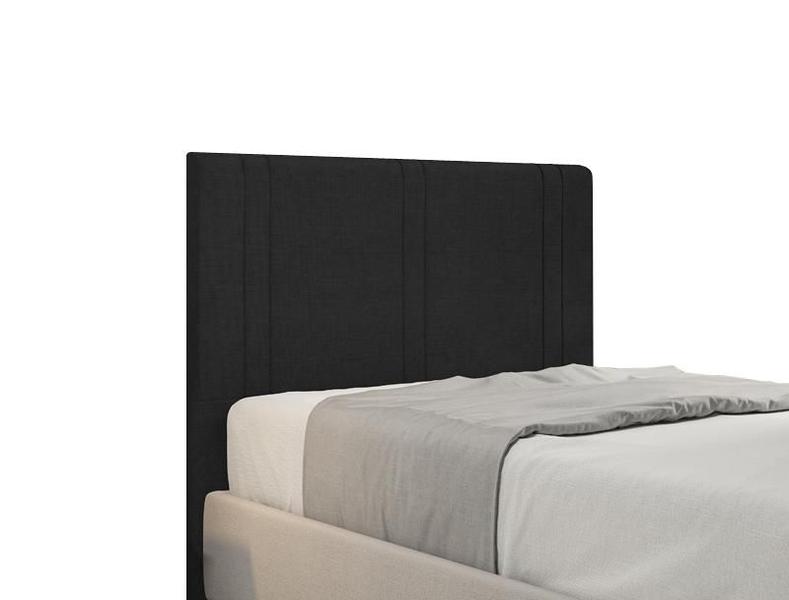 Imagem de Cabeceira Para Cama Box Vittória Solteiro 0,90cm Linho Preto - FdECOR