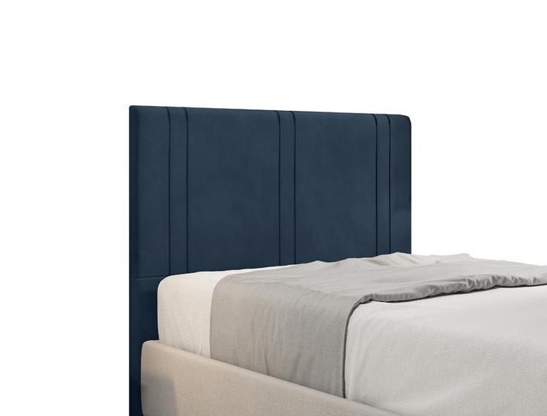 Imagem de Cabeceira Para Cama Box Vittória Solteiro 0,90cm Veludo Azul - FdECOR