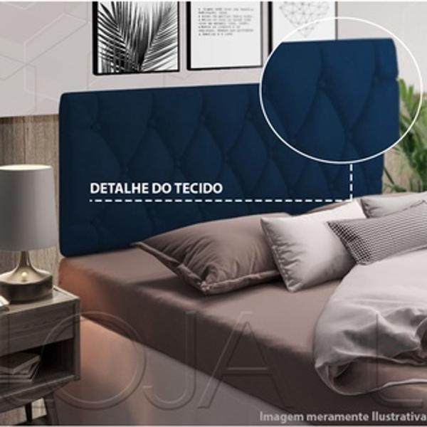 Imagem de Cabeceira Para Cama Casal King Queen Box 1,40 x 55 Paris Azul - MagL