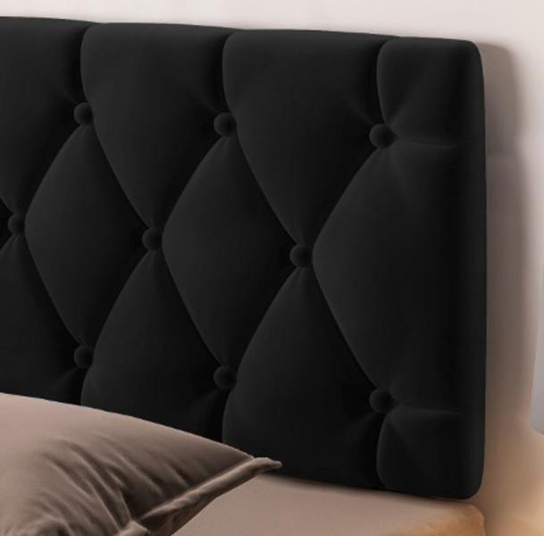 Imagem de Cabeceira Para Cama Casal Queen King 1,60x55 Paris Preto - MagL