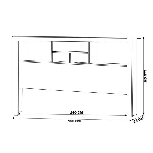 Imagem de Cabeceira para Cama de Casal Cuba Branco G68 - Gran Belo