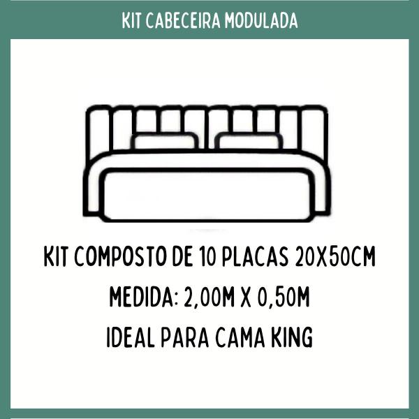 Imagem de Cabeceira para Cama King Estofada Box Madri 200cm Suede Azul Turquesa