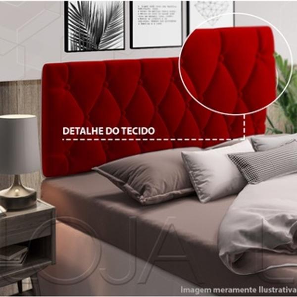 Imagem de Cabeceira Para Cama Solteiro Solt. King Box 0,90x55 Paris Vermelho - MagL