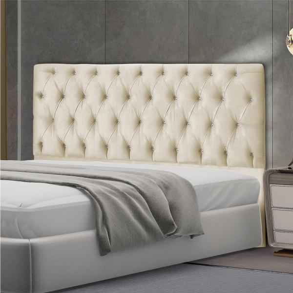 Imagem de Cabeceira Pérola 120Cm P/ Cama Box Solteiro Suede Diversas