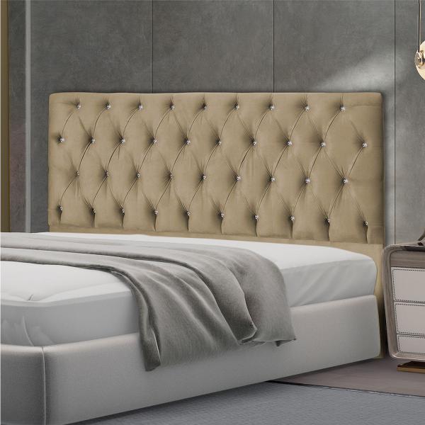 Imagem de Cabeceira Pérola 140Cm Para Cama Box Casal Suede Diversas