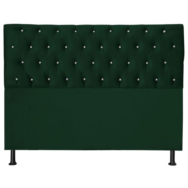 Imagem de Cabeceira Pérola 160Cm P/ Cama Box Queen Suede Verde Militar