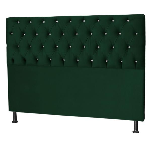 Imagem de Cabeceira Pérola 90Cm Cama Box Solteiro Suede Verde Militar