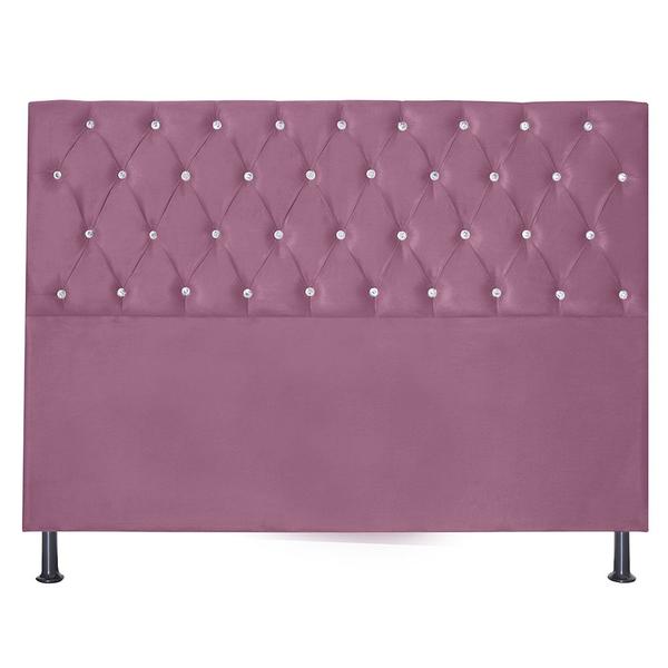 Imagem de Cabeceira Pérola 90Cm Para Cama Box Solteiro Suede Rosa