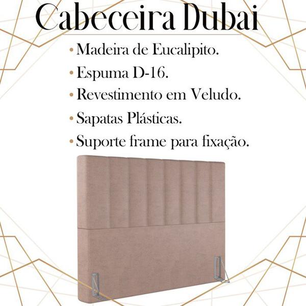 Imagem de Cabeceira Queen 158 cm Dubai Veludo Rose Soon