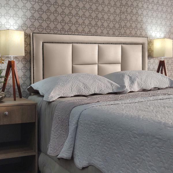 Imagem de Cabeceira Queen 160 Cama Box Diamond Módena V2H4 Bege Corano Painel RBL