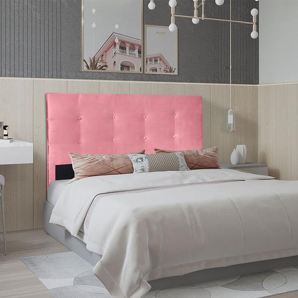 Imagem de Cabeceira Queen 1,60m Berlim Suede Rosa - Pallazio