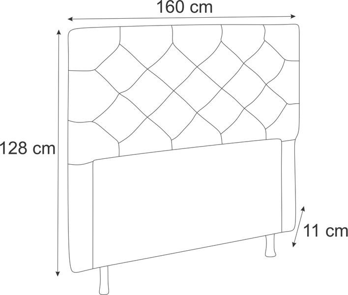 Imagem de Cabeceira Queen Alemanha 160 CM Suede Camurça - D A Decor