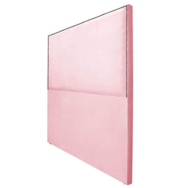 Imagem de Cabeceira Queen Bali P02 160 cm para cama Box Suede Rosa Bebê - Amarena Móveis