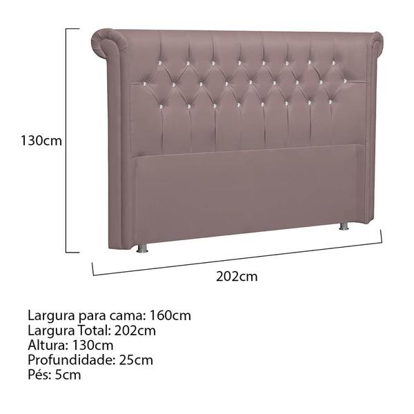 Imagem de Cabeceira Queen Brescia P04 160 cm Suede - Amarena Móveis