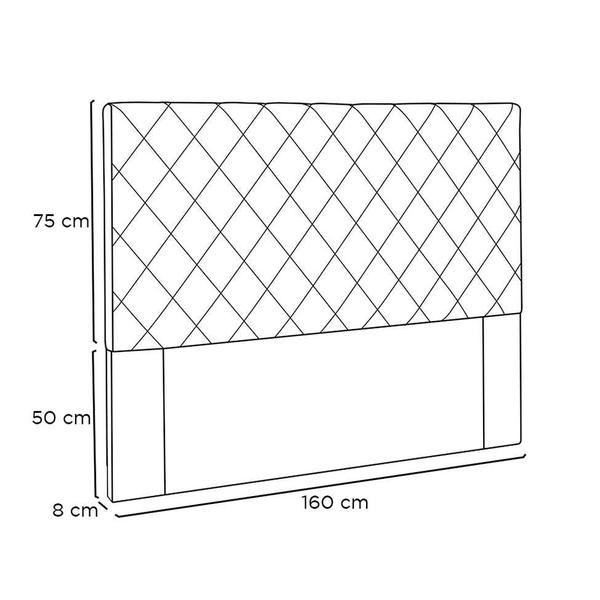 Imagem de Cabeceira Queen Esmeralda Linho Natural