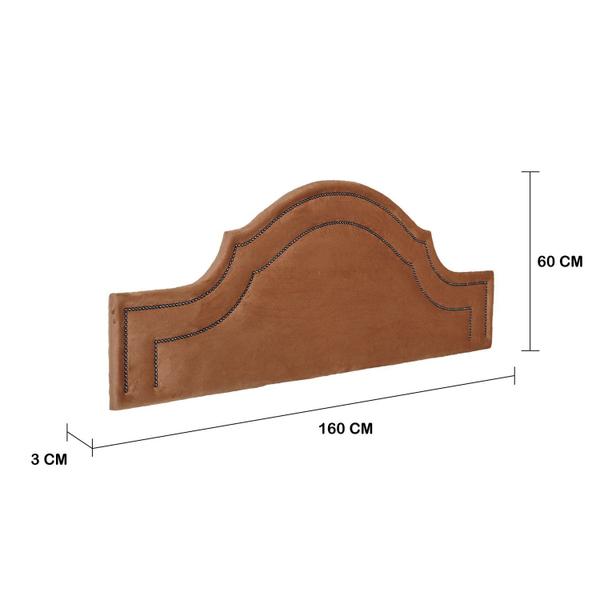 Imagem de Cabeceira Queen Estofada para Cama Box com Tachas 160x60cm Provençal Luxo Dupla Terracota/Fumê