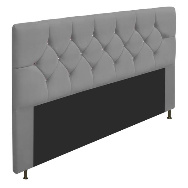 Imagem de Cabeceira Queen França A05 c/ Strass 160 cm para Cama Box Corano - ADJ Decor