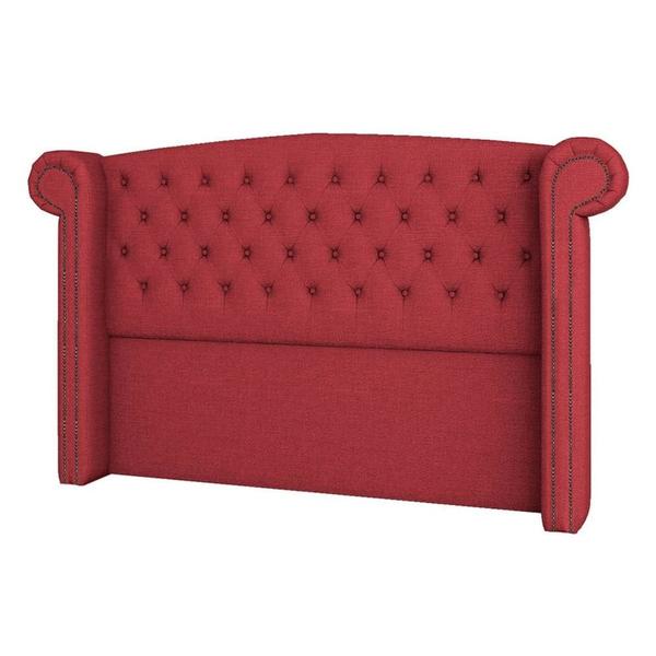 Imagem de Cabeceira Queen  Lyon P04 160 cm Suede  Vermelho TCA 53 - Amarena Móveis