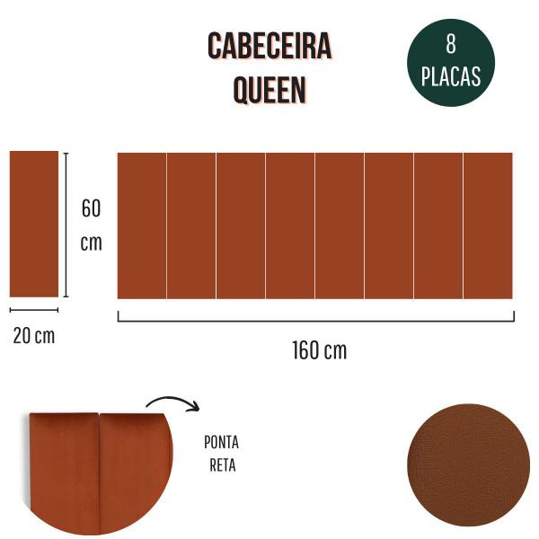 Imagem de Cabeceira Queen Modulada Blu Interiores Reta Cama Box 160 cm x 60 cm MDF Veludo