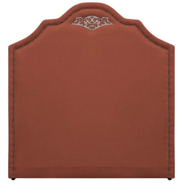 Imagem de Cabeceira Queen Orlando P02 160 cm para cama Box Suede Terracota - Amarena Móveis