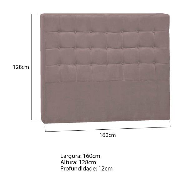 Imagem de Cabeceira Queen Pequim P04 160 cm Suede - ADJ Decor