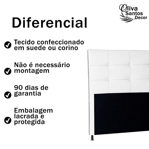 Imagem de Cabeceira Queen Size Casal 160cm Cama Box Estofada Quarto Roma