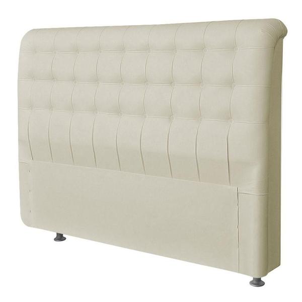 Imagem de Cabeceira Queen Tânia 160 CM Suede Marfim - D A Decor